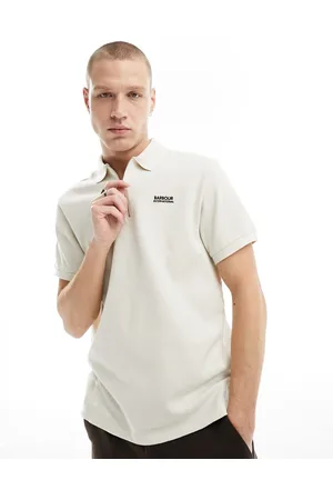 Barbour Albury - Polo testurizzata con zip azzurra