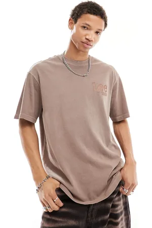 Lee T-shirt ampia ciottolo con stampa del logo sul retro