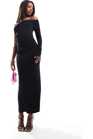 ASOS Vestito midi monospalla con fascia asimmetrica