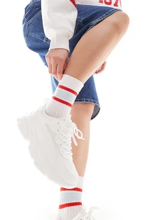 London Rebel Sneakers chunky da running bianche