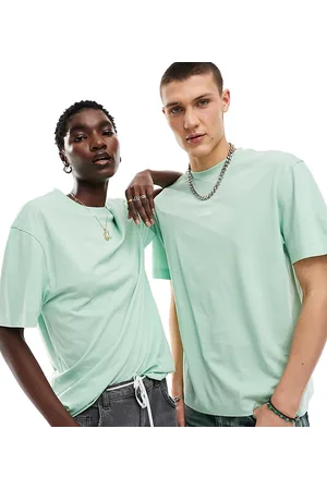 COLLUSION Unisex - T-shirt chiaro con logo centrale