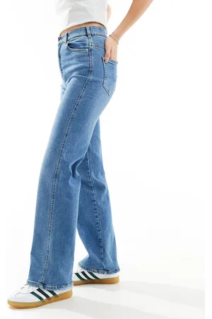 Dr Denim Moxy - Jeans dritti con fondo grezzo color cape sky