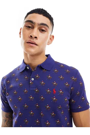 Ralph Lauren Polo in piqué con stampa e logo