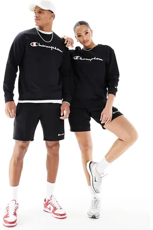 Champion Felpa unisex girocollo nera