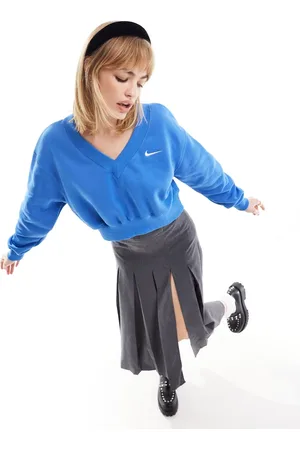 Nike Felpa corta con scollo a V e logo piccolo star