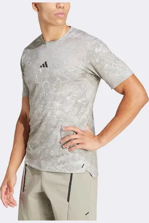 adidas Adidas - Training Essentials - T-shirt grigia con stampa