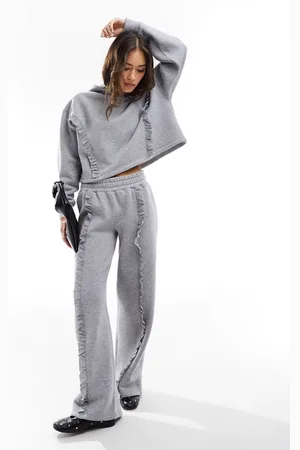 ASOS Joggers larghi mélange con volant