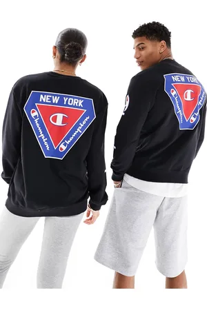 Champion Felpa unisex girocollo nera