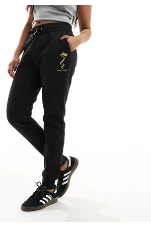 Armani Exchange Joggers neri con stampa di drago