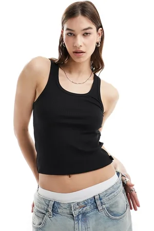 Dr Denim Demi Essential - Top slim fit lunghezza integrale con scollo rotondo