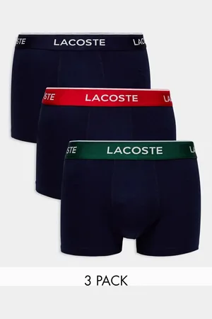 Lacoste Confezione da 3 boxer aderenti neri con fascia in vita a contrasto