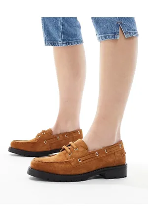 ASOS Maritime - Scarpe da barca marroni in pelle