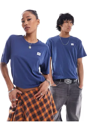 Lee Workwear - T-shirt comoda blu scuro con etichetta del logo
