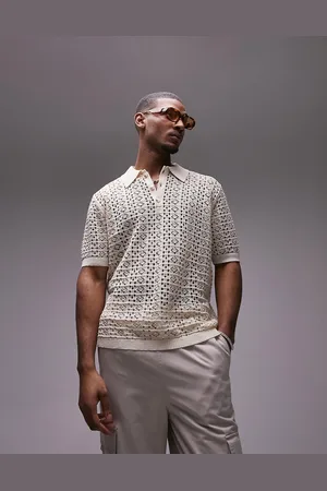 Topman Polo in maglia trasparente all