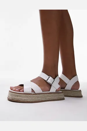 Topshop Jenna - Sandali bassi stile espadrilles bianchi