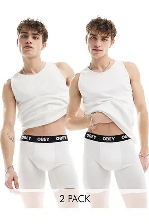 Obey Confezione da 2 boxer bianchi
