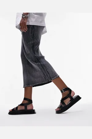 Topshop Jasmine - Sandali neri con suola spessa
