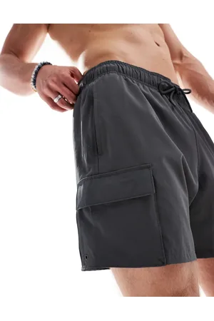 Hollister Pantaloncini da bagno da 9“ neri con tasche laterali