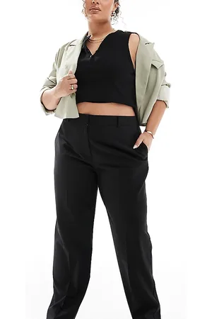 ASOS Curve - Pantaloni slim dritti neri