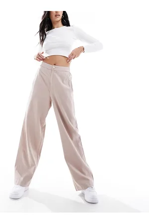 ASOS Pantaloni morbidi color visone con gamba a cilindro