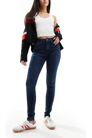 ONLY Jeans skinny a vita alta scuro