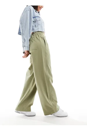 ASOS Pantaloni morbidi a cilindro kaki