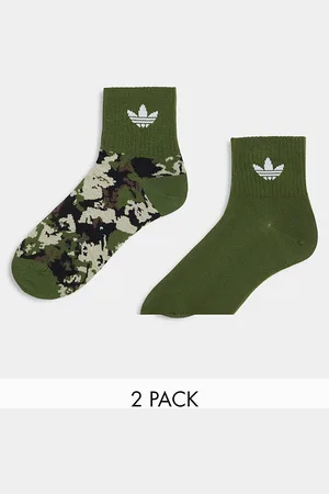 adidas Confezione da 2 paia di calzini alla caviglia kaki
