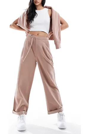 ASOS Pantaloni affusolati color argilla con fibbia