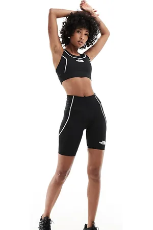 The North Face Training Hakuun - Pantaloncini leggings neri a vita alta con cuciture anatomiche