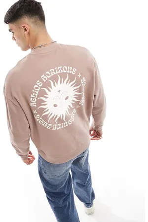 ASOS Felpa oversize con stampa di sole sulla schiena