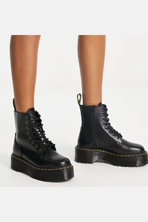 Dr. Martens Jadon - Stivali in pelle liscia con suola platform e 8 occhielli