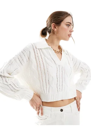 Hollister Maglione lavorato a maniche lunghe con colletto stile polo