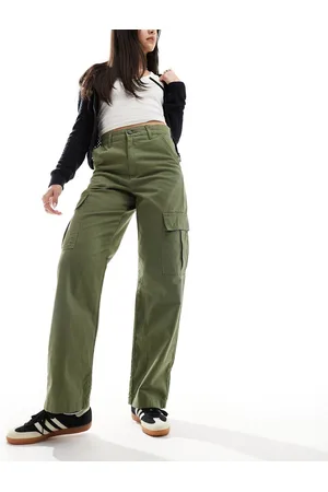 French Connection Pantaloni cargo in twill kaki