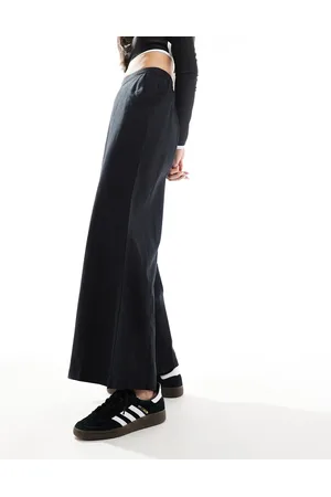 French Connection Pantaloni leggeri in misto lino con fondo ampio neri