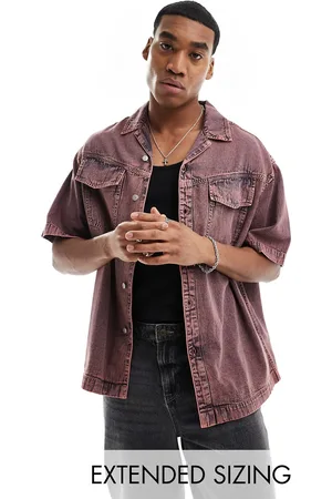 ASOS Camicia oversize squadrata slavato con rever