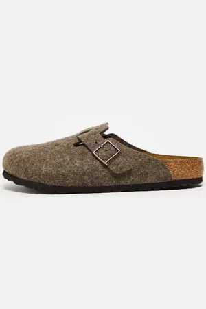 Birkenstock Boston - Sabot in lana cacao
