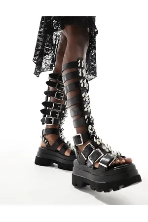 Koi Footwear Koi - The Mage Resistor - Sandali gladiatore neri con spuntoni