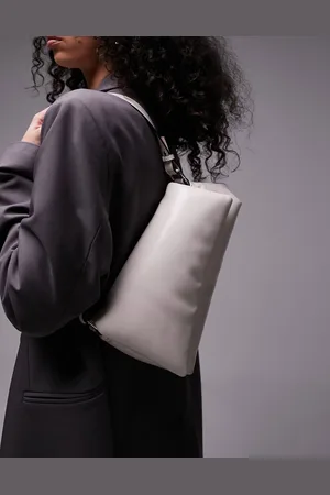 Topshop Spencer - Borsa da spalla imbottita asimmetrica sporco
