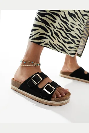 South Beach Sandali espadrilles in tessuto con doppia fibbia