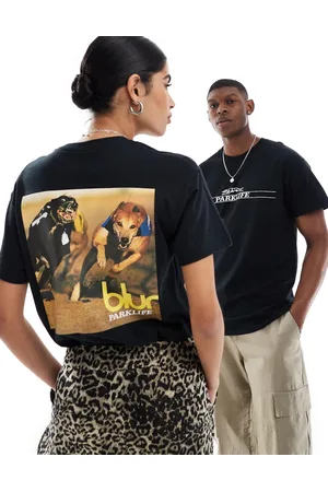 ASOS T-shirt unisex nera con stampa grafica "Blur"