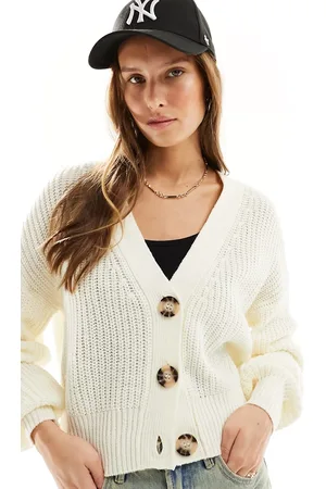 JDY Cardigan in maglia crema
