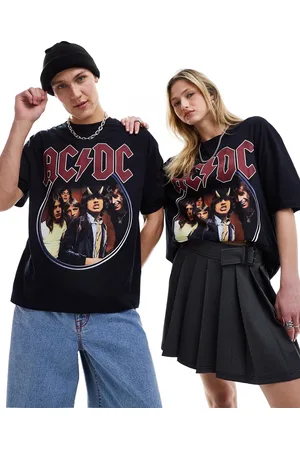 ASOS T-shirt oversize unisex nera con stampa della band "AC/DC"