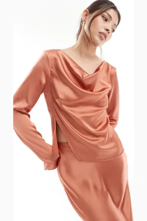 ASOS Top a maniche lunghe con spacco sul retro in coordinato