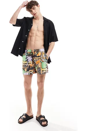 Native Youth Pantaloncini da bagno regular fit con stampa da spiaggia