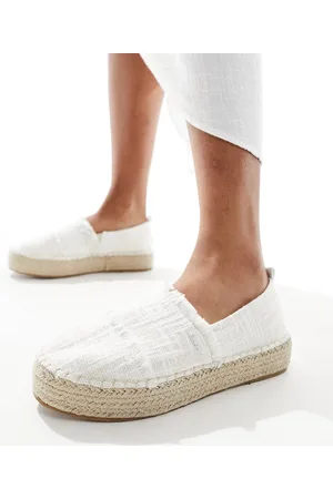 South Beach Espadrilles color crema sfrangiate