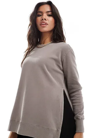 Cotton On Cotton On Maternity - Felpa girocollo classica in pile slavato con borchie laterali