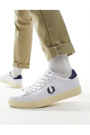 Fred Perry Spencer - Sneakers sporco e blu reale in pelle