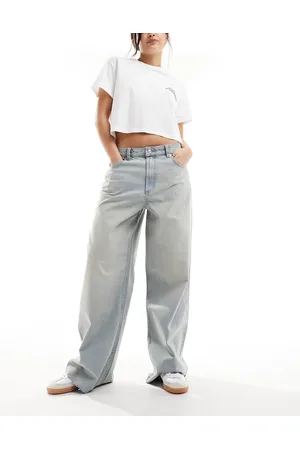 ASOS Jeans extra larghi a fondo ampio lavaggio chiaro tinto