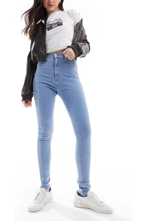 Dr Denim Solitaire - Jeans super skinny a vita alta lavaggio pallido semplice Beck