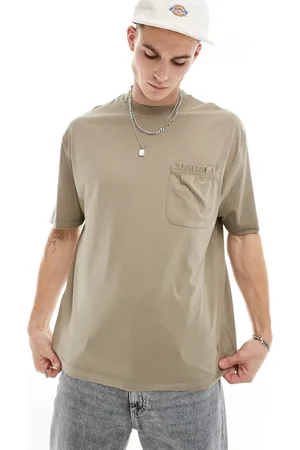 ASOS T-shirt oversize con tasca, color kaki